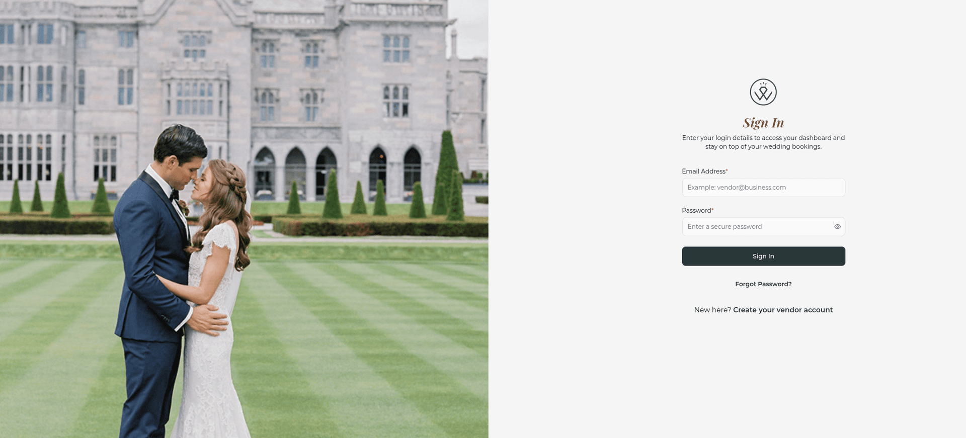 Vendor web app preview